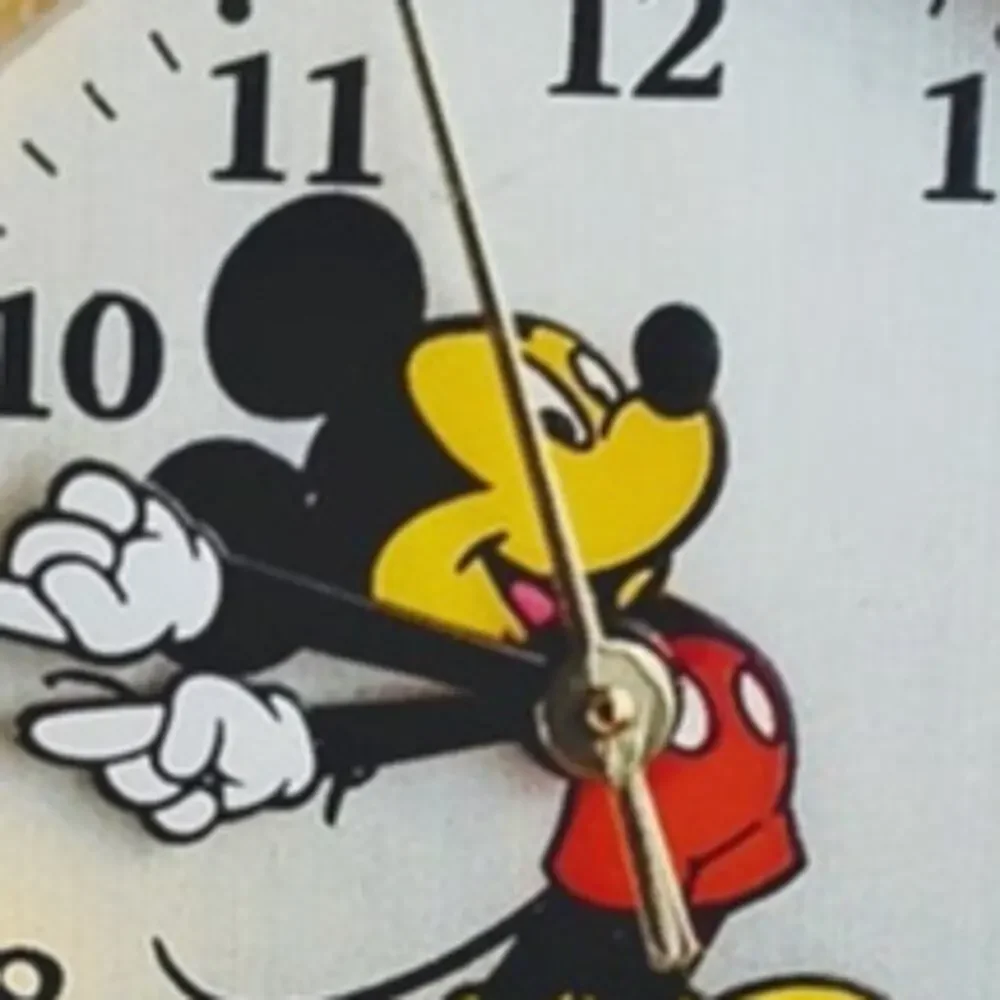 Disney Mickey Mouse Gold Toned Analog Watch Ladies Brown Leather